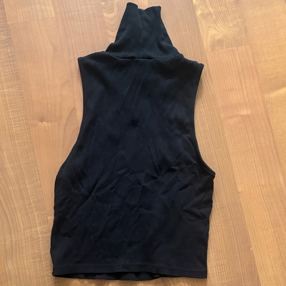 Zara Black High Neck Tank Top